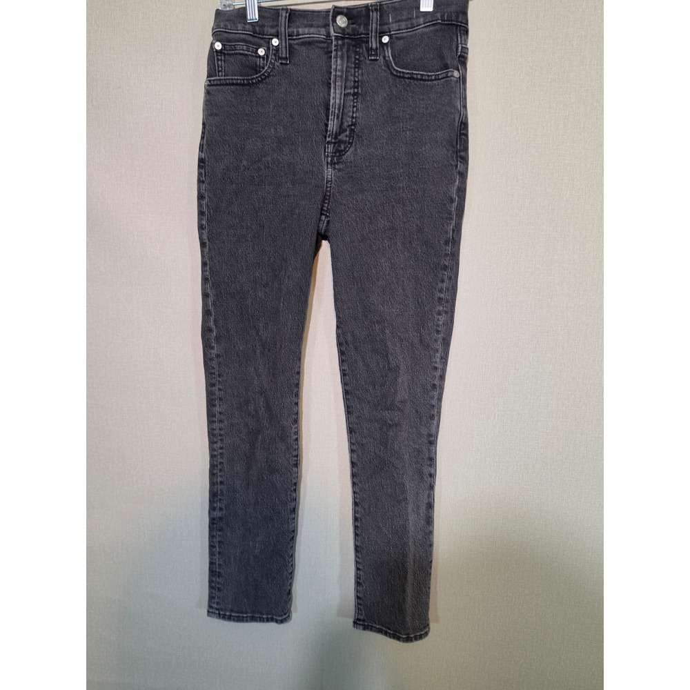 Madewell The Perfect Vintage Jean Faded Black High Rise Straight Leg Size 25